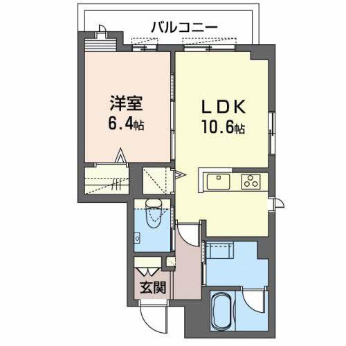 シャーメゾンガーデンズ KNK(1LDK/1階)の間取り写真