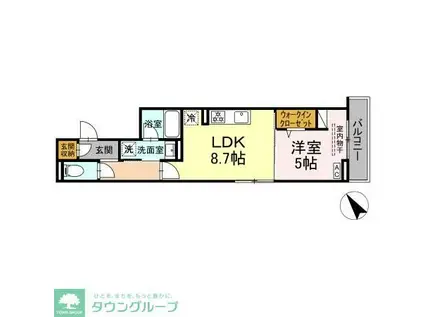 D-BLOOM COURT(1LDK/2階)の間取り写真