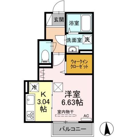 リッチYAMATO(1K/1階)の間取り写真