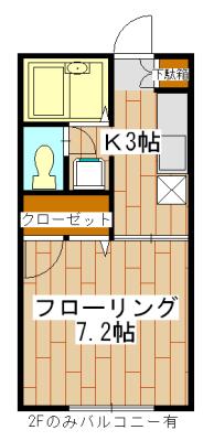 ソフィアT(1K/1階)の間取り写真