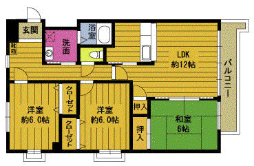 サンモール南(3LDK/7階)の間取り写真