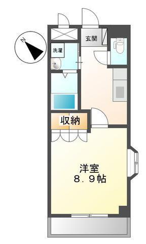 ブエナビスタ(1K/2階)の間取り写真