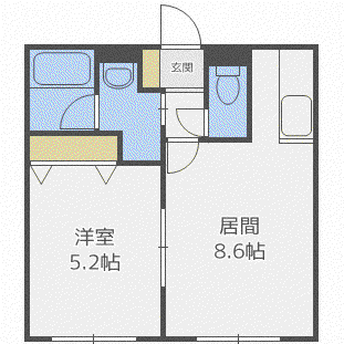 FRONTIER N24(1LDK/4階)の間取り写真