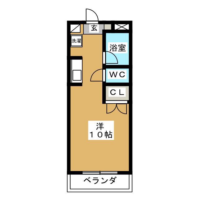 エクセル大岡(ワンルーム/2階)の間取り写真