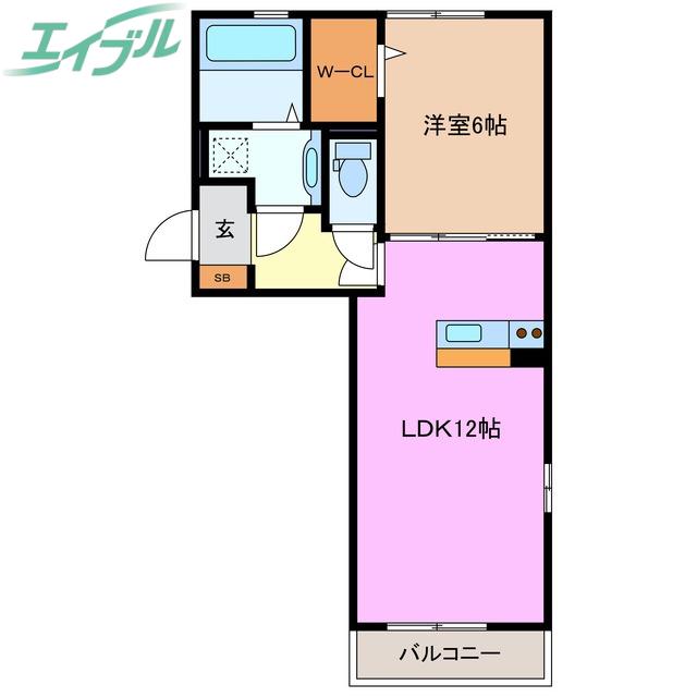 ルミエールYAMATO(1LDK/3階)の間取り写真
