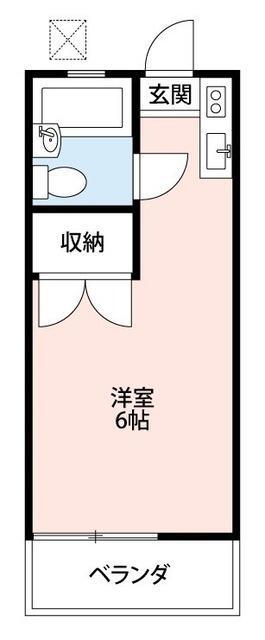 POP21(ワンルーム/1階)の間取り写真