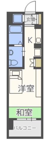 フェルト627(ワンルーム/5階)の間取り写真
