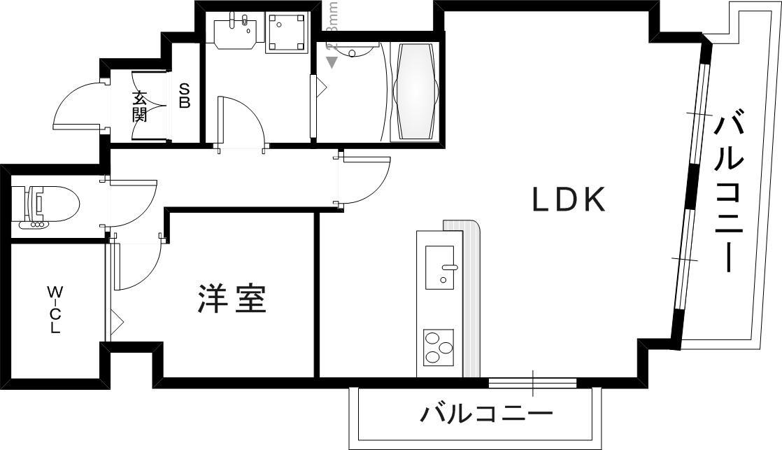 LUMINA(1LDK/5階)の間取り写真