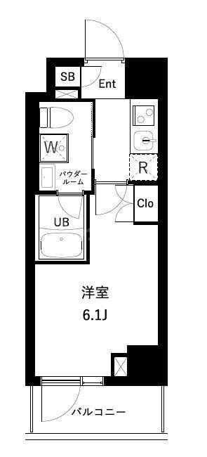 アーバンパーク西船橋(1K/3階)の間取り写真
