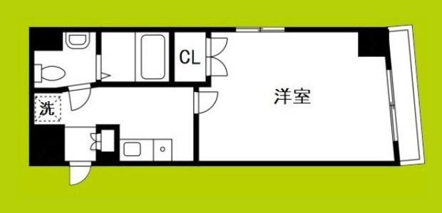 アワーズグランデ西本町(1K/6階)の間取り写真