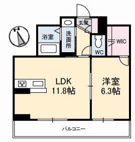 フェリーチェガーデンA(1LDK/3階)の間取り写真