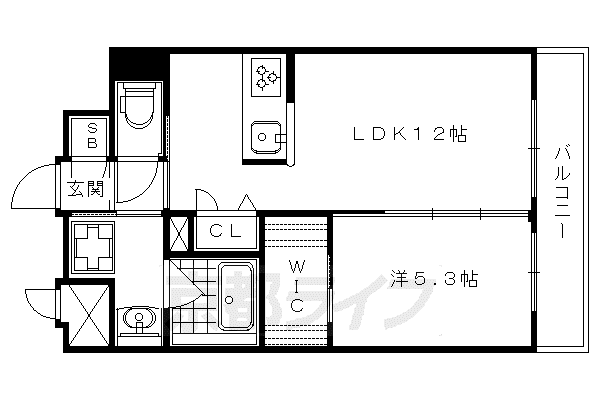 SHAMAISON JJ(1LDK/4階)の間取り写真