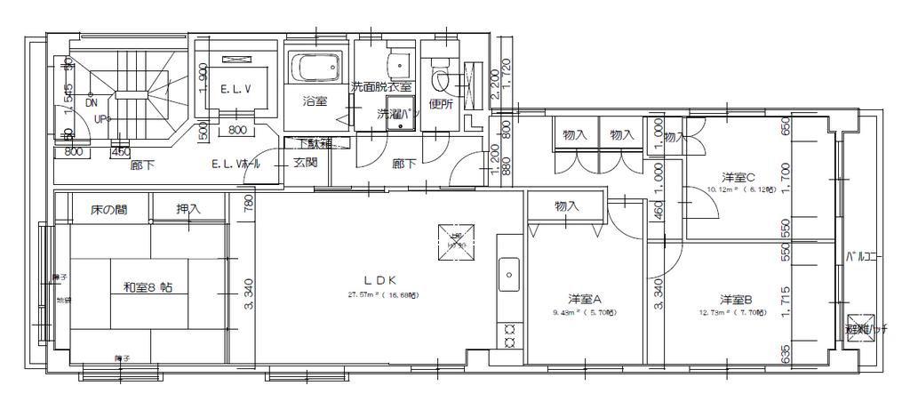 ML門前仲町(4LDK/6階)の間取り写真