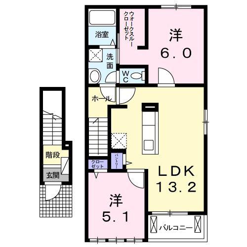 575HOUSEII(2LDK/2階)の間取り写真