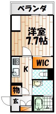 GRAND SUNNY(1K/2階)の間取り写真