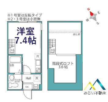 ハーミットクラブハウスYAMATE(ワンルーム/2階)の間取り写真