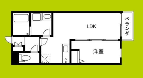 REVITA野崎(1LDK/3階)の間取り写真