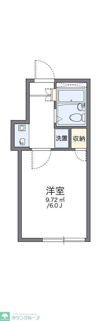 レオパレスRIVERSIDE(1K/1階)の間取り写真