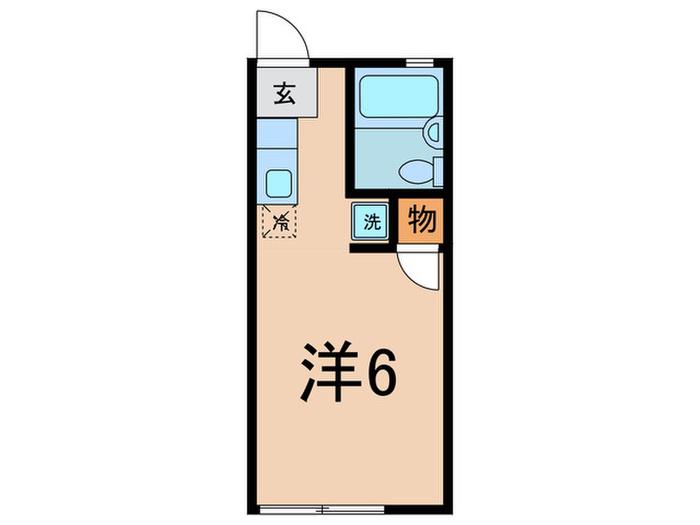 コスモハイツ(ワンルーム/1階)の間取り写真
