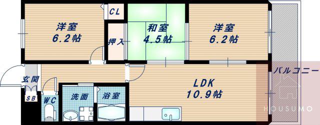 LA MAISON BRILLE(3LDK/2階)の間取り写真
