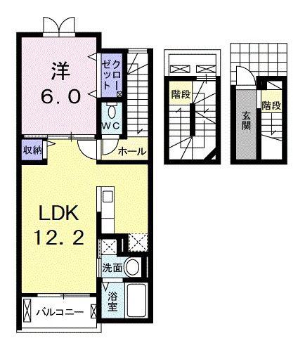 コモド ヨシーズ(1LDK/3階)の間取り写真