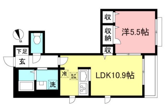 メゾンANE(1LDK/1階)の間取り写真
