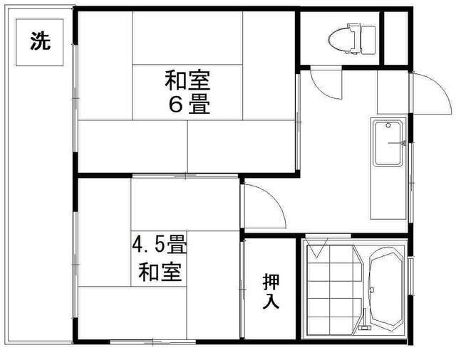 藤コーポ(2K/2階)の間取り写真