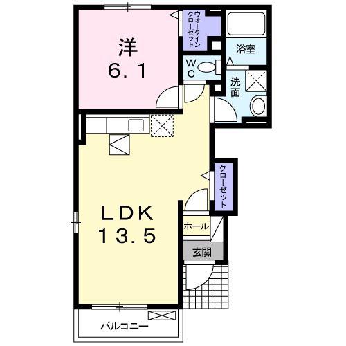 ヴィラ・アイシス.N(1LDK/1階)の間取り写真