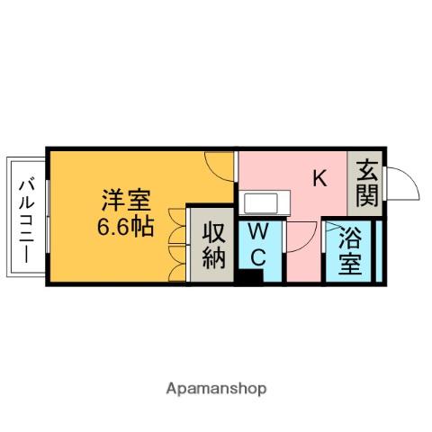 内藤ビル(1K/3階)の間取り写真