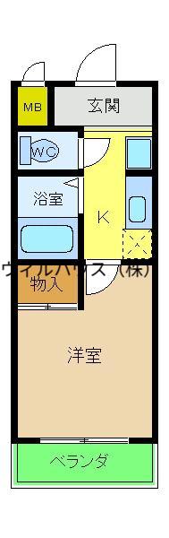 アントワープなかもず(1K/6階)の間取り写真