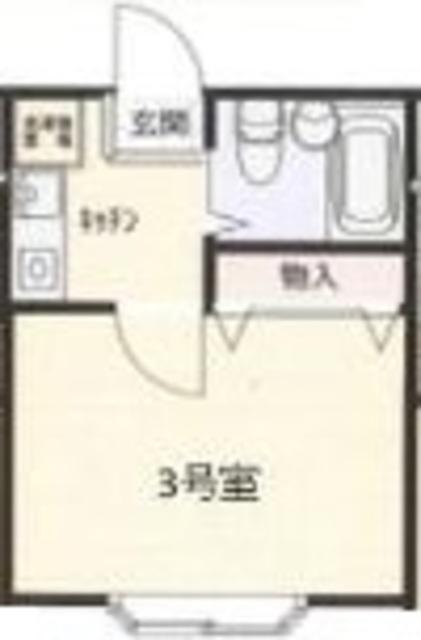 クロノス南橋本3丁目(1K/3階)の間取り写真