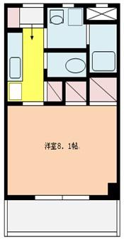 アウローラ(1K/2階)の間取り写真