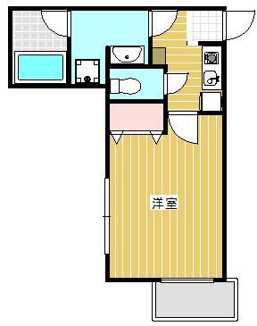 コローレ溝の口(1K/4階)の間取り写真