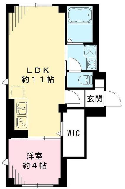 R SHIROKANE アールシロカネ(1LDK/1階)の間取り写真