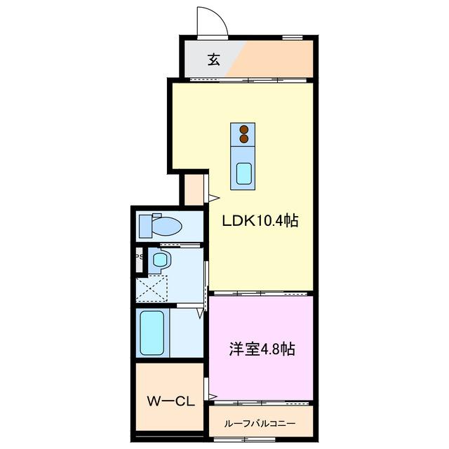 GRAND HOME(1LDK/1階)の間取り写真