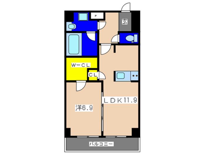 サンハイム戸塚(1LDK/2階)の間取り写真