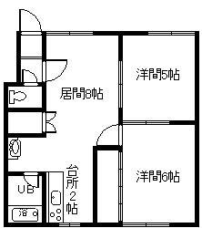 レオナ414(2LDK/1階)の間取り写真