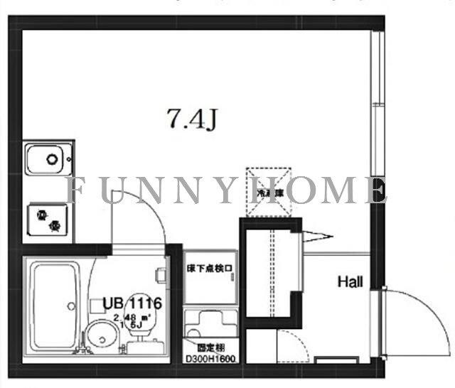 PEARLY HOUSE(ワンルーム/1階)の間取り写真