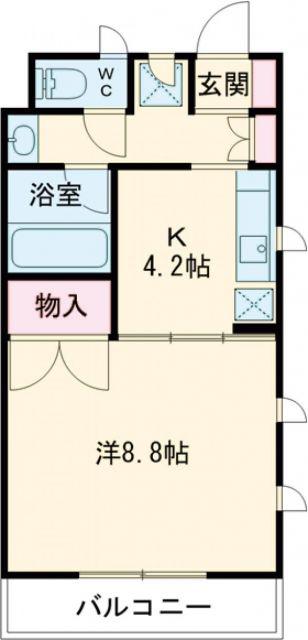 KY イースト-COURT I(1K/3階)の間取り写真