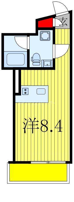 THE TRIAS KASHIWA(ワンルーム/3階)の間取り写真