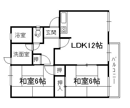 プチパレット(2LDK/2階)の間取り写真