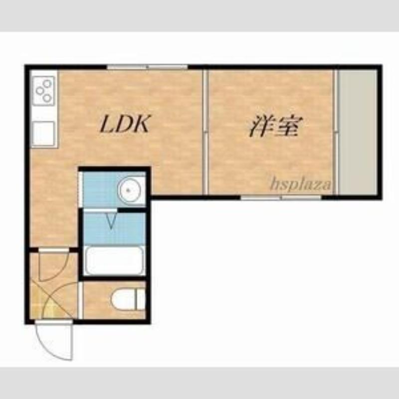 ビッグバーンズマンション月寒I(1DK/3階)の間取り写真