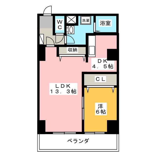 OPUS常盤(1LDK/3階)の間取り写真