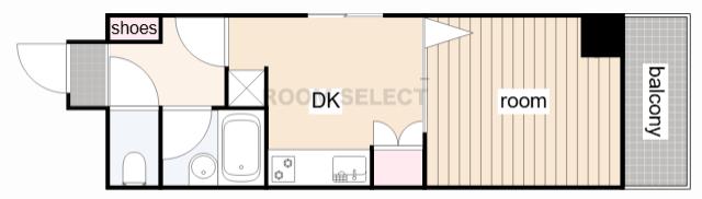 グロリアス本山(1DK/3階)の間取り写真