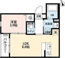 レイルズ新守山(1LDK/2階)の間取り写真