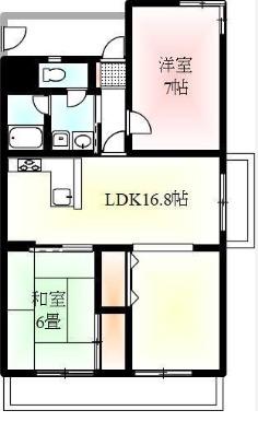 サン・セイント・リヴィア(2LDK/1階)の間取り写真
