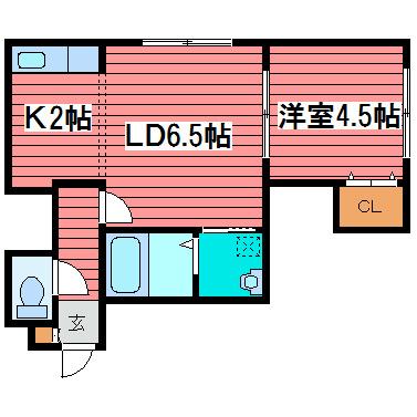 モンレーヴ(1LDK/3階)の間取り写真