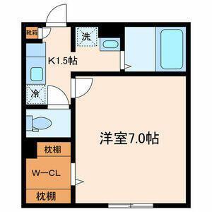 東京メトロ東西線 南砂町駅 徒歩17分 2階建 築21年(1K/2階)の間取り写真