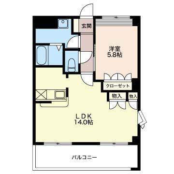 ボワイーストガーデン(1LDK/1階)の間取り写真