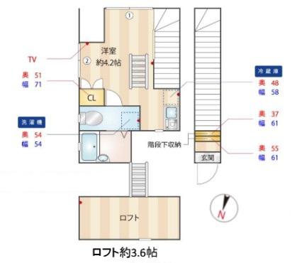 キーエスト目白(ワンルーム/2階)の間取り写真